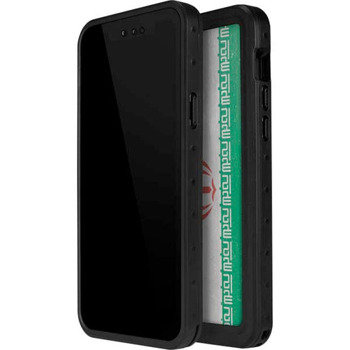 Iran Flag Distressed iPhone 15 Plus Waterproof Case