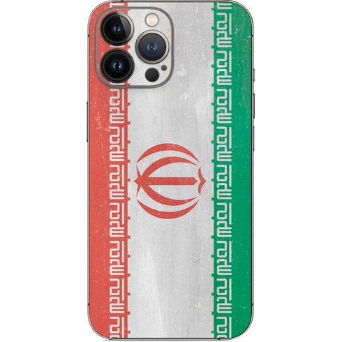 Iran Flag Distressed iPhone 15 Pro Max Skin