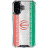 Iran Flag Distressed iPhone 16 Plus Clear Case