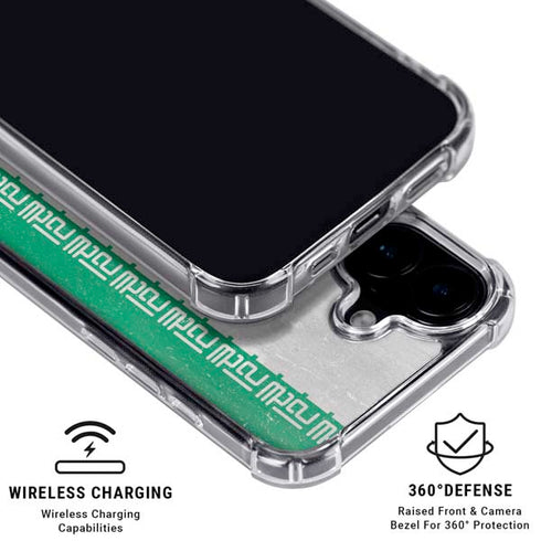 Iran Flag Distressed iPhone 16 Plus Clear Case