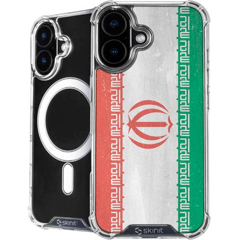 Iran Flag Distressed iPhone 16 Plus MagSafe Case