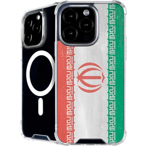 Iran Flag Distressed iPhone 16 Pro MagSafe Case