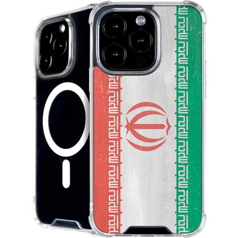 Iran Flag Distressed iPhone 16 Pro Max MagSafe Case