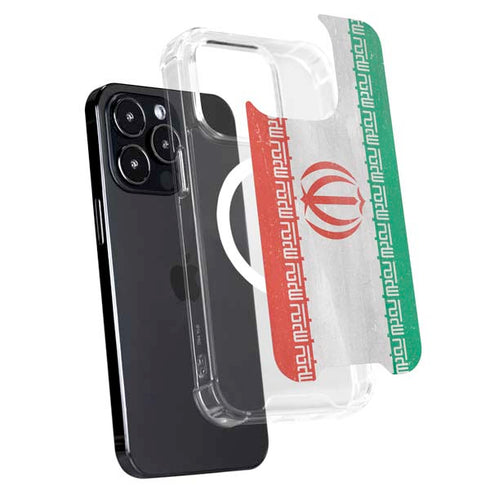 Iran Flag Distressed iPhone 16 Pro Max MagSafe Case