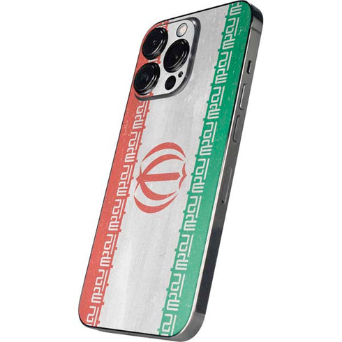 Iran Flag Distressed iPhone 16 Pro Max Skin