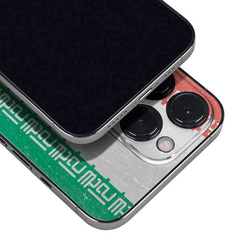 Iran Flag Distressed iPhone 16 Pro Skin