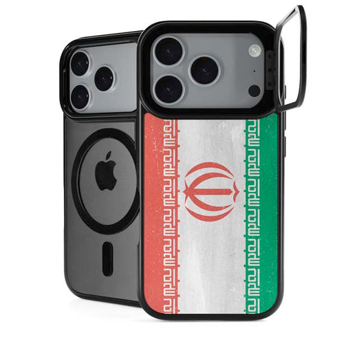 Iran Flag Distressed iPhone 18 Pro Kickstand Case