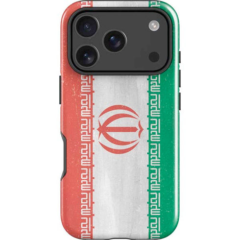Iran Flag Distressed iPhone 18 Pro Max Impact Case