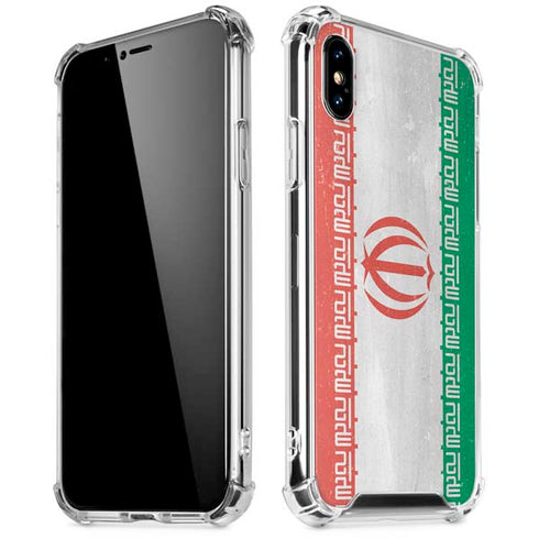 Iran Flag Distressed iPhone X/XS Clear Case