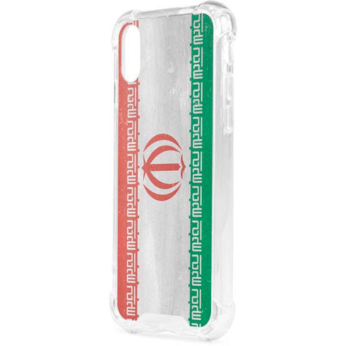 Iran Flag Distressed iPhone XS Clear Case