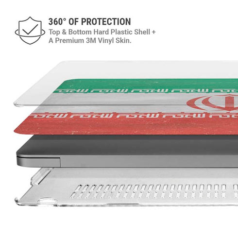 Iran Flag Distressed MacBook Cases