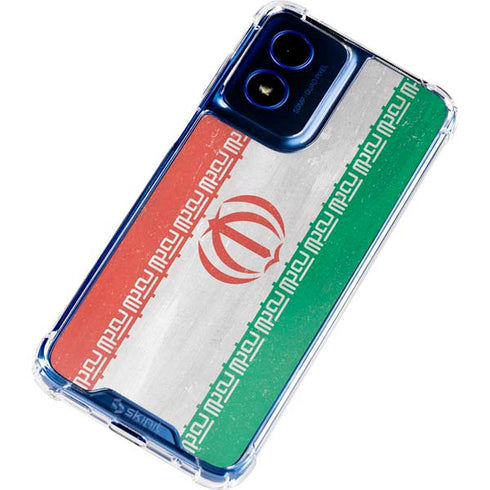 Iran Flag Distressed Moto G 5G (2024) Clear Case
