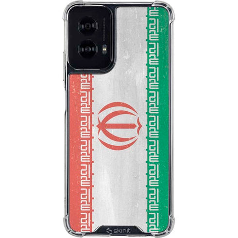 Iran Flag Distressed Moto G Power 5G (2024) Clear Case