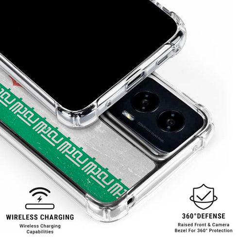 Iran Flag Distressed Moto G Power 5G (2024) Clear Case