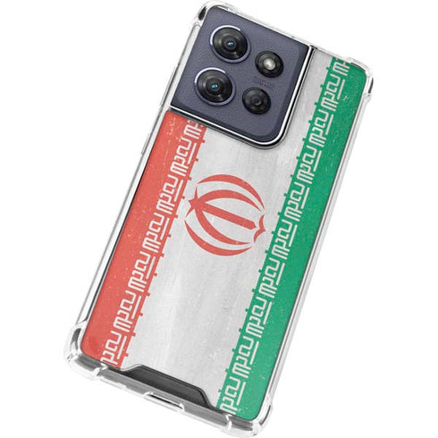 Iran Flag Distressed Moto G Power 5G (2025) Clear Case