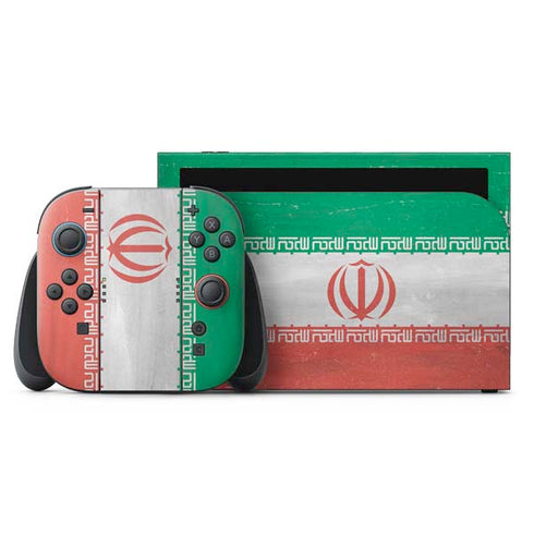 Iran Flag Distressed Nintendo Skins