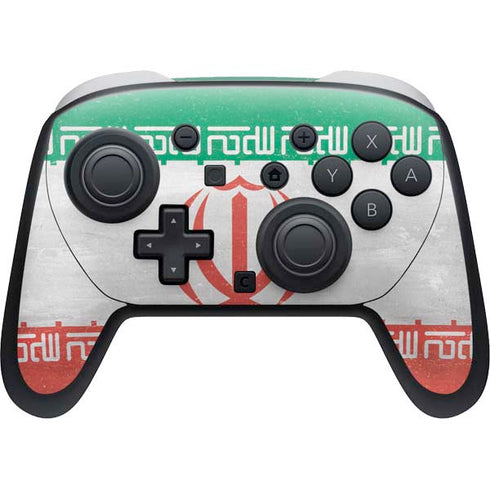 Iran Flag Distressed Nintendo Switch 2 (2025) Pro Controller Skin