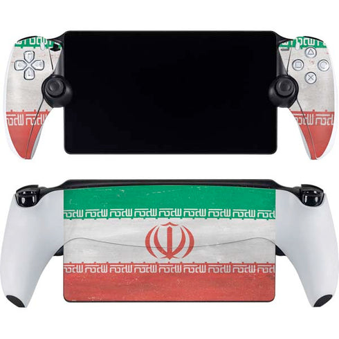 Iran Flag Distressed PlayStation Portal Remote Player Skin