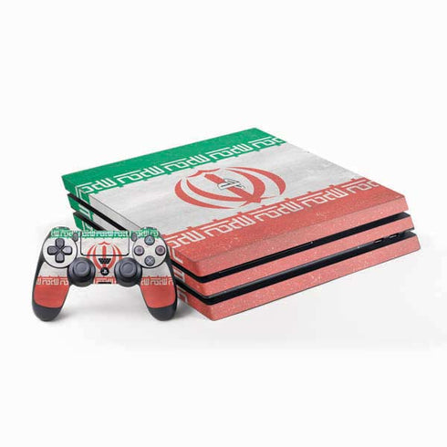 Iran Flag Distressed PlayStation PS4 Skins