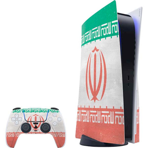 Iran Flag Distressed PlayStation PS5 Skins