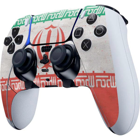 Iran Flag Distressed PS5 DualSense Edge Pro Controller Skin