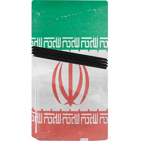 Iran Flag Distressed PS5 Pro Disk Bundle Skin