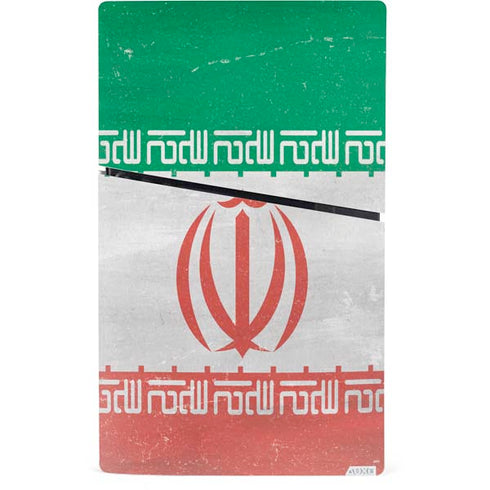 Iran Flag Distressed PS5 Slim Digital Edition Console Skin