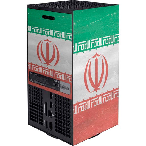 Iran Flag Distressed XBox Series X Digital Edition Bundle Skin