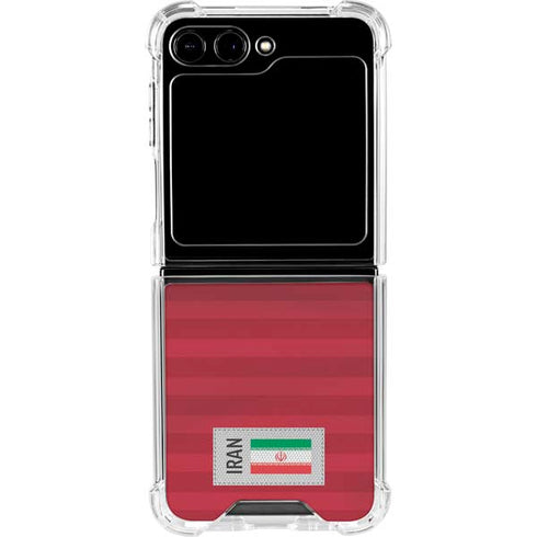 Iran Soccer Flag Galaxy Z Flip6 Clear Case