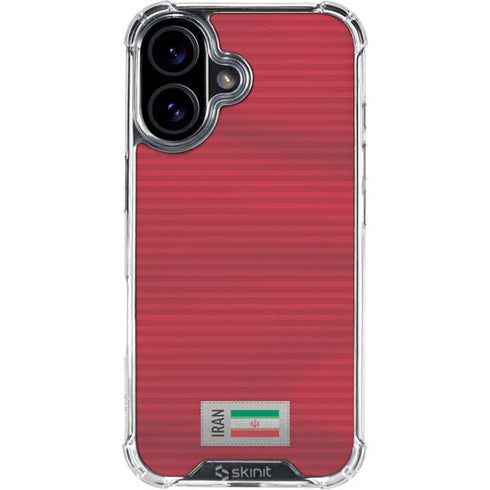 Iran Soccer Flag iPhone 16 Plus Clear Case