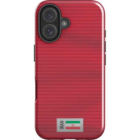Iran Soccer Flag iPhone 16 Plus Impact Case