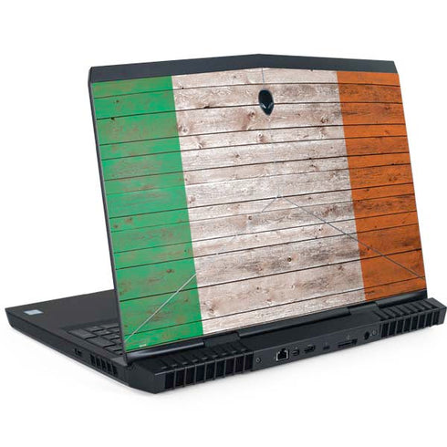 Ireland Flag Dark Wood Dell Alienware Skin