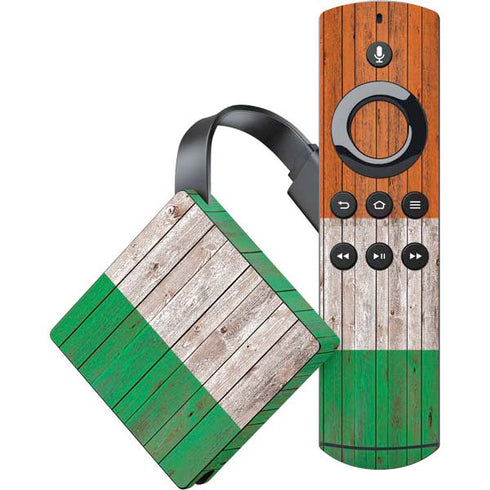Ireland Flag Dark Wood Amazon Fire TV Skin