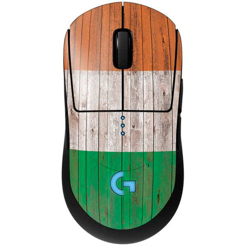 Ireland Flag Dark Wood G Pro Wireless Gaming Mouse Skin