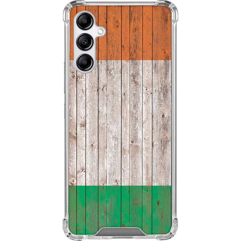 Ireland Flag Dark Wood Gabb Phone 4 Clear Case