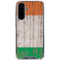 Ireland Flag Dark Wood Galaxy A36 5G Clear Case