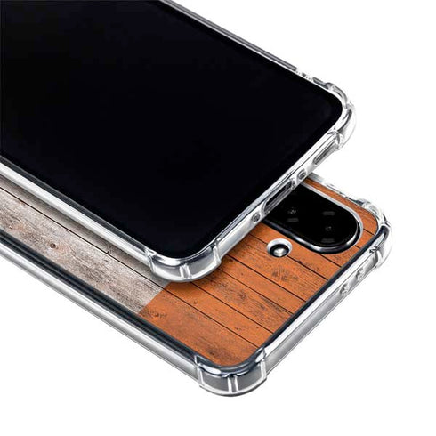 Ireland Flag Dark Wood Galaxy A36 5G Clear Case