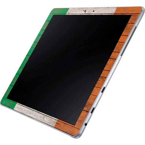 Ireland Flag Dark Wood Galaxy Book 12in Skin