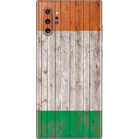 Ireland Flag Dark Wood Galaxy Note 10 Plus Skin