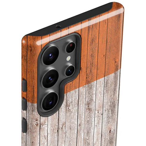 Ireland Flag Dark Wood Galaxy S23 Ultra Pro Case