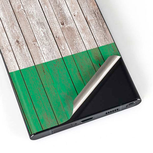 Ireland Flag Dark Wood Galaxy Skins