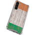 Ireland Flag Dark Wood Galaxy S24 FE Clear Case