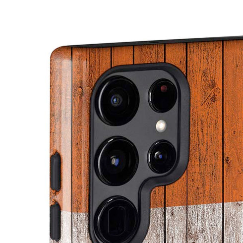 Ireland Flag Dark Wood Galaxy S25 Ultra Impact Case