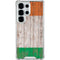 Ireland Flag Dark Wood Galaxy S25 Ultra Clear Case