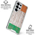 Ireland Flag Dark Wood Galaxy S25 Ultra Clear Case