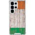 Ireland Flag Dark Wood Galaxy S26 Ultra Clear Case