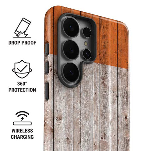 Ireland Flag Dark Wood Galaxy S26 Ultra Impact Case
