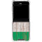 Ireland Flag Dark Wood Galaxy Z Flip6 Clear Case