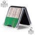 Ireland Flag Dark Wood Galaxy Z Flip6 Clear Case