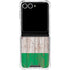 Ireland Flag Dark Wood Galaxy Z Flip7 Clear Case
